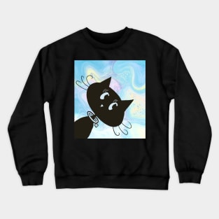 Peekaboo Cosmic Cat Crewneck Sweatshirt